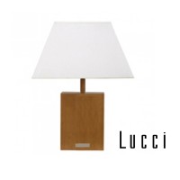 -Otway-260088-Square Touch Lamp in Teak Wood White