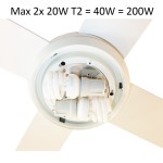 20W x 2 light bulbs