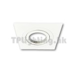 A1497-Matt White Square Single Heads Recessed Down Light Bulb excluded