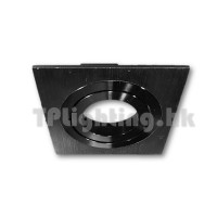 A306-Brushed Black Square Single Heads Recessed Down Light Bulb excluded