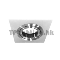 A308-Brushed Aluminium Square Single Heads Recessed Down Light Bulb excluded