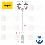 E35.201.R20.E27 Noemi nebo ofir 2l Large Outdoor Waterproofed Pole Lantern IP65 戶外燈 防水燈 花園燈 柱燈