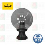 G25.110.E27 Globe 250 Classic Mikrolot Small Outdoor Waterproofed Pole Lantern IP55 戶外燈 防水燈 花園燈 black smoke