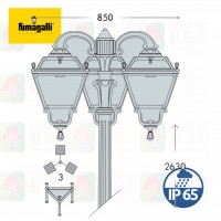 Q33.201.r30.E27 Tobia Large Outdoor Waterproofed Pole Lantern IP65 戶外燈 防水燈 花園燈 柱燈 2