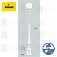fumagalli globe 250 g25.156.e27 outdoor waterproofed pole lantern ip55 戶外燈 防水燈 花園燈