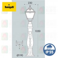 fumagalli golia q23.162.e27 outdoor waterproofed pole lamp 戶外燈 花園燈 防水燈