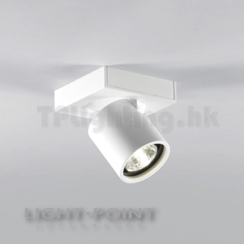 261602 FOCUS 1 Powdered White 6W LED Warm White Surface Spot Lamp Tilted
