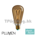 Whirly Willis 4W LED Gold Tint Filament ST64 E27 2000k Dimmable可調光