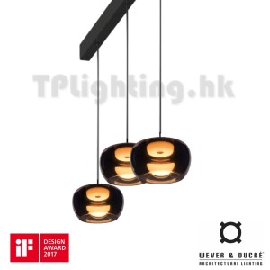 WETRO 2.0 x3 multi Copper Plated Pendant 8W LED Artisanal Hand Blown Glass thumbnail