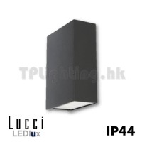 220883 Vice lucci ledlux charcoal IP44 wall lamp