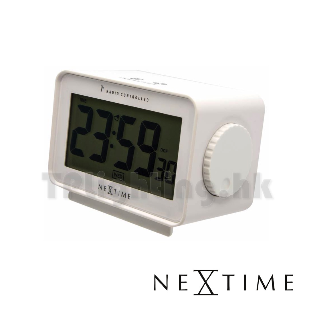 5202WI “Easy Alarm” White Table Alarm Clock
