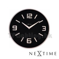 8148ZW 43cm shown black wall clock