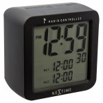 5201ZW square alarm clock matt black
