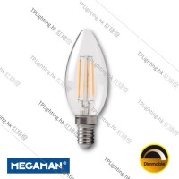 lc2205dCS megaman candle e14 dimmable filament led bulb