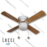 512106 lucci air white with teak ceiling fan 風扇燈