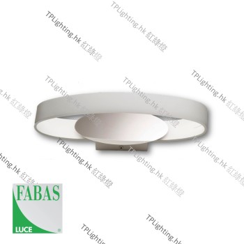 fabas luce gaby white ip44 led wall lamp