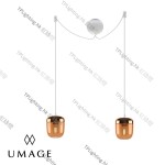V02215+V04089 “ACORN BRASS” 2xPolished Brass Amber Glass Aluminum Cannonball Pendant Lamps