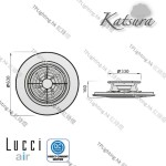 katsura wood circulation fan 70W LED