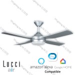 lucci air moonah silver BC ceiling fan google home amazon alexa