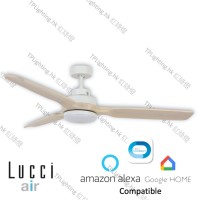 lucci air shoalhaven white led ceiling fan google home amazon alexa