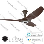 haiku 52 oil rubbed bronze short mount cocoa led light ceiling fan