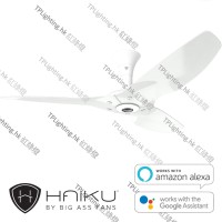 haiku 52 white short mount white aluminium no light ceiling fan