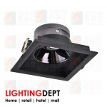 GU-RMQ112-1-BK White Square Recessed Chrome innerDeep Angle Tilt Cut-Out-96x96mm