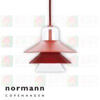 normann copenhagen ikono small red pendant lamp