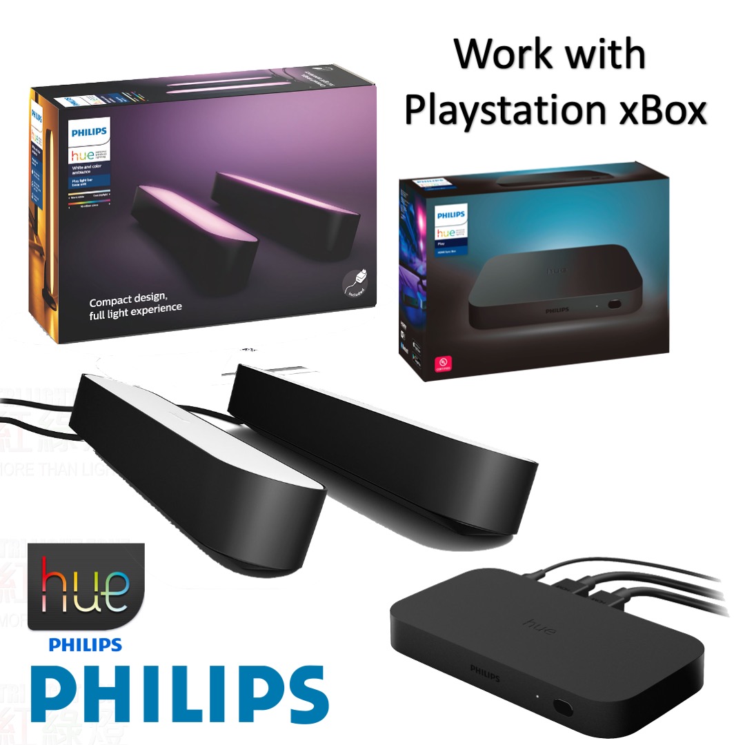 Bundle: Hue sync box + 2x Play light bars | Philips Hue US