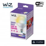 wiz matter g95 yellow and white e27 smart light bulb