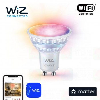 wiz matter gu10 rgb smart light bulb