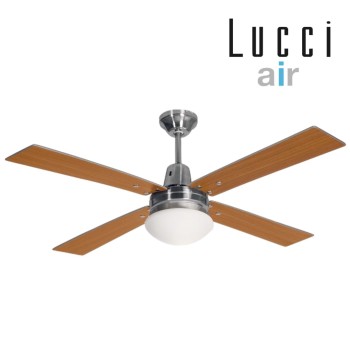 lucci air quest ii brushed chrome ceiling famn wooden blade 風扇燈2