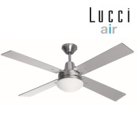 lucci air quest ii brushed chrome ceiling famn wooden blade 風扇燈4