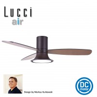 210663 lucci air dc ceiling fan flusso orb teak low profile 風扇燈