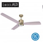 lucci air climate 2 52 antique brass washed oak ceiling fan light 風扇燈