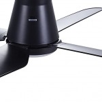 213002 ARIA CTC 48 Inches Black 4x ABS Blades with LED 3 Steps Dimmable Light Low Profile Ceiling Fan 低樓底吊扇燈1