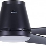 213002 ARIA CTC 48 Inches Black 4x ABS Blades with LED 3 Steps Dimmable Light Low Profile Ceiling Fan 低樓底吊扇燈2