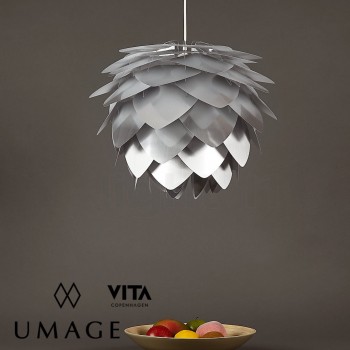 umage vita lighting silvia steel silver mini pendant light