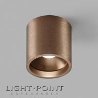 Light point solo 1 round led ceiling spot rose gold
