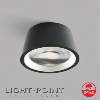 light point optic out 1+ black white rim lamp ip54
