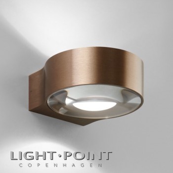 light point orbit w2 up down led wall lamp rose gold