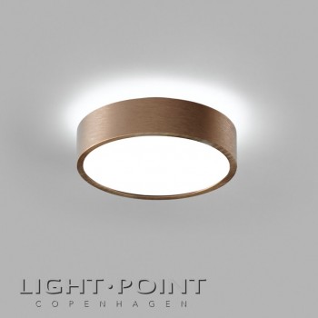 light point shadow 1 led ceiling lamp rose gold