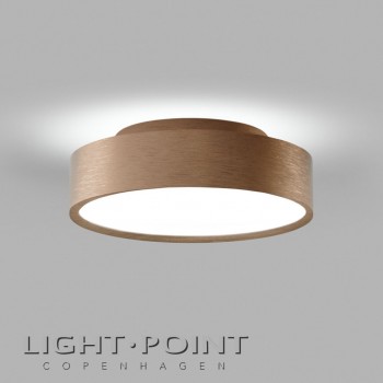 light point shadow 2 led ceiling lamp rose gold