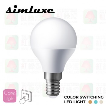 simluxe 23516 color switching led light e14 6w led 2