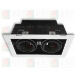 multitech dt-58c-2lw rectangle recessed spot rack square