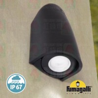fumagalli mamete round water proof outdoor wall lamp black