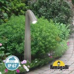 fumagalli steven spike grey outdoor bollard lamp water proof