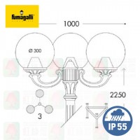 fumagalli g30.157.r30.e27 globe 300 classic outdoor waterproofed pole lamp ip55 戶外燈 防水燈 花園燈
