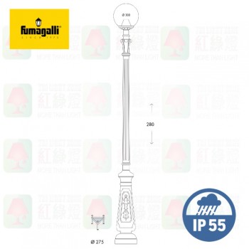 fumagalli g30.201.e27 globe 300 classic outdoor waterproofed pole lamp ip55 戶外燈 防水燈 花園燈