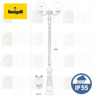 fumagalli g30.201.r20.e27 globe 300 classic outdoor waterproofed pole lamp ip55 戶外燈 防水燈 花園燈